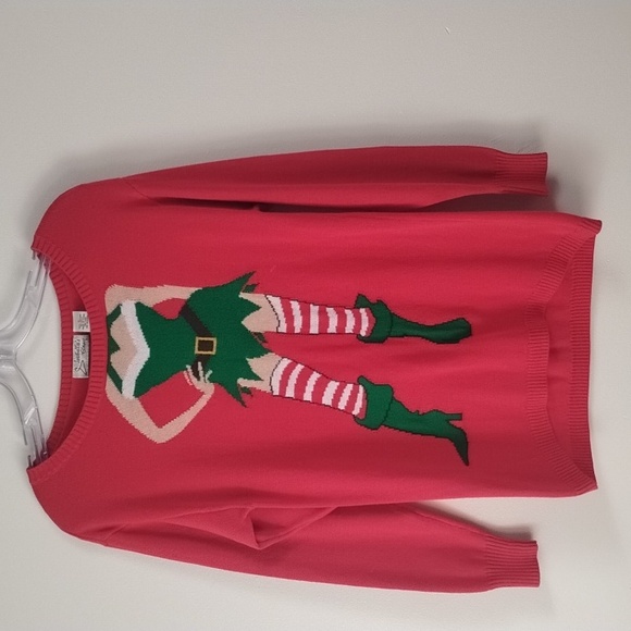 Isabella's closet Sweaters - Isabella's Closet Sexy Festive Red Elf Crew Neck Sweater 100% Cotton Size S